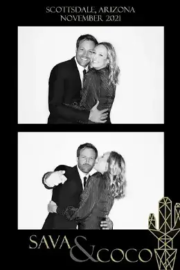 Glam photo booth at a Scottsdale wedding reception