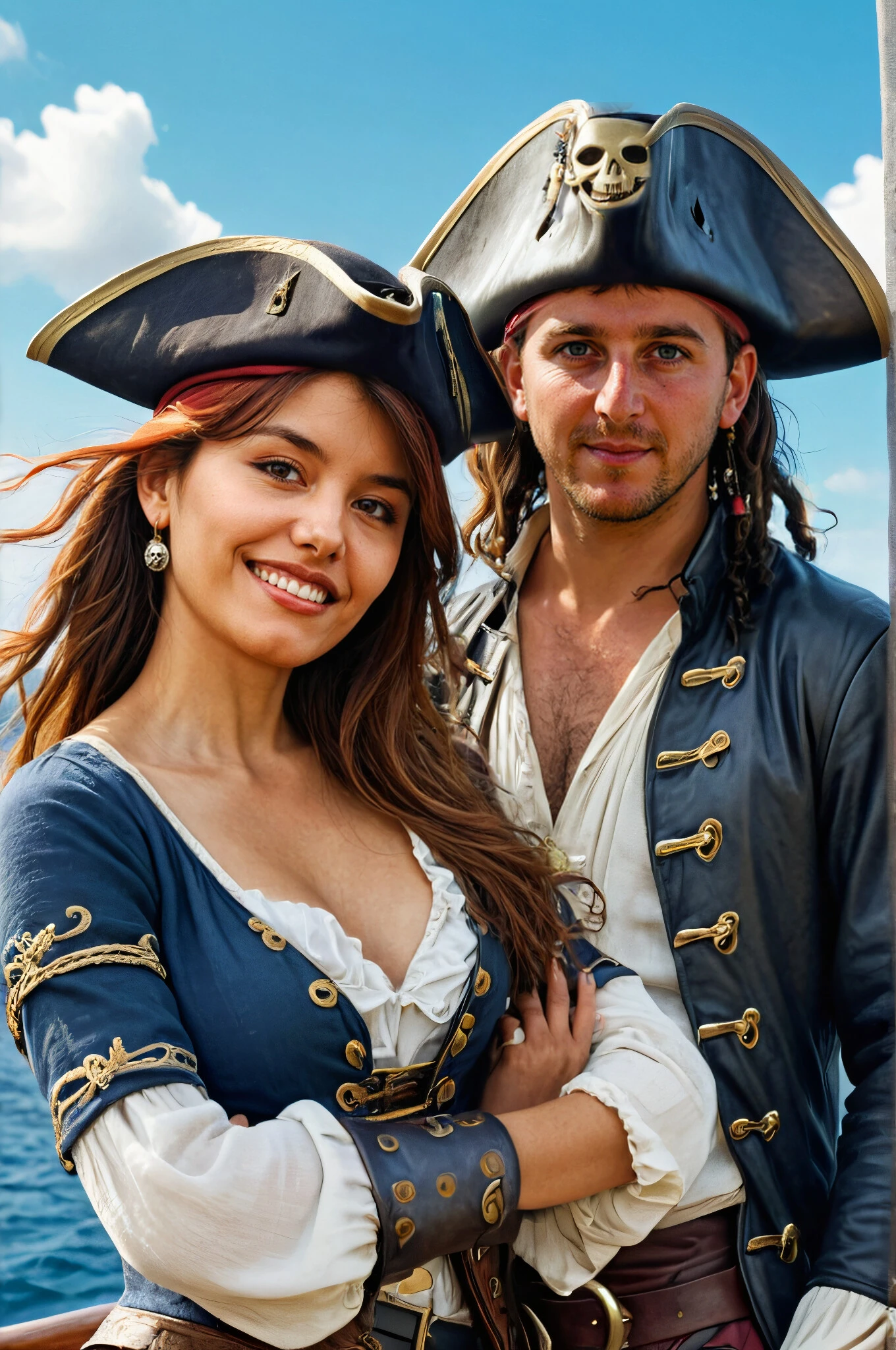 AI photo booth transformation turning guest portrait into cinematic pirate characters
