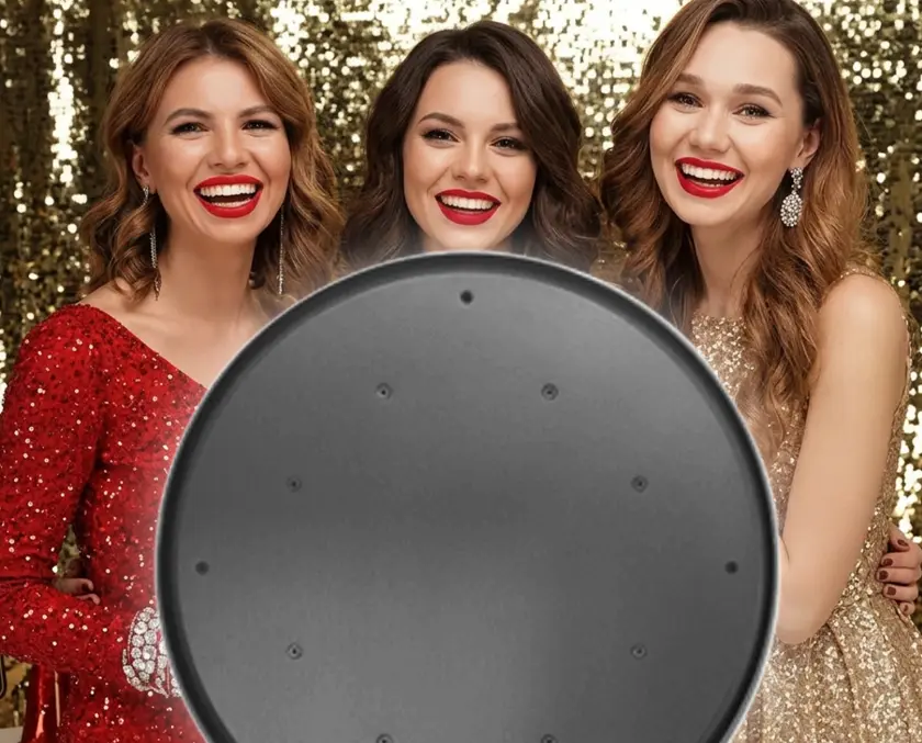 Guests stepping onto a 360 photo booth platform at a Phoenix event